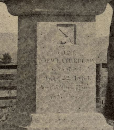 photo of gravestone, writing is unreadable